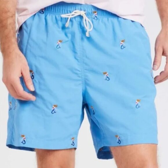 J. McLaughlin Aquarius Mermaid Gibson Swim Trunks Size XL